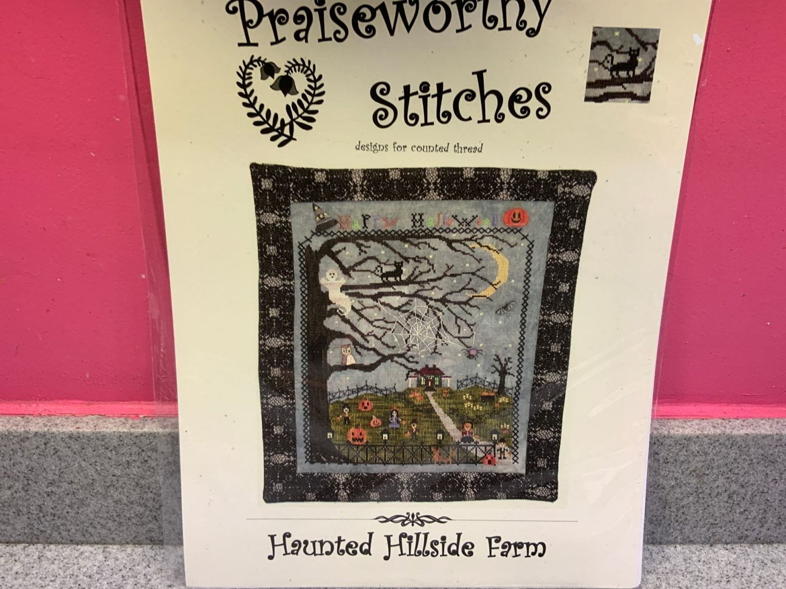 Praiseworthy Stitches “Haunted Hillside Farm” chart Cross Stitch