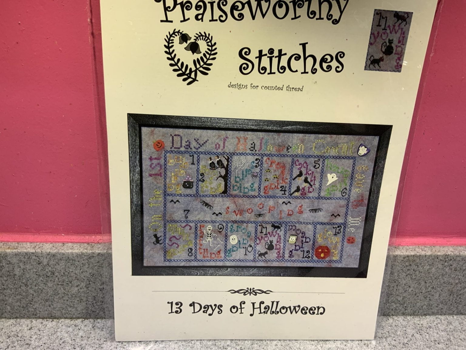 Praiseworthy Stitches “13 days of Halloween Cross Stitch & Framing