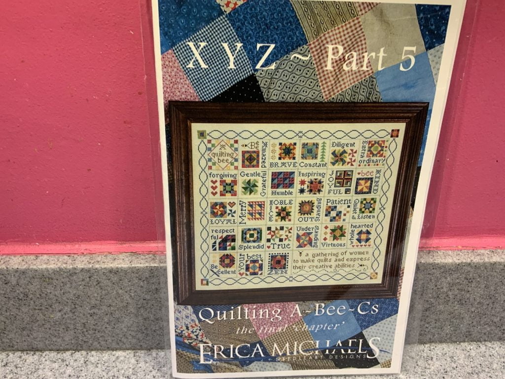 Erica Michaels ‘Quilting ABeeCs XYZ chart part 5 chart Cross Stitch