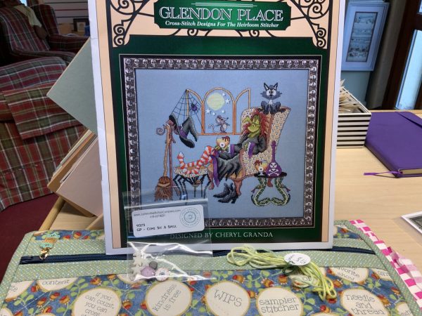 Glendon Place “Come sit a Spell” chart + buttons