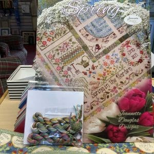 Jeanertte Douglas “SPRING” (Seasons in the Garden) chart + thread pack